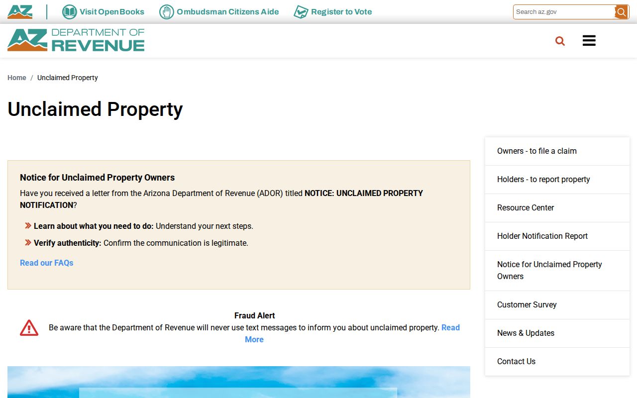 Casa Grande resident lookup Arizona unclaimed property name search