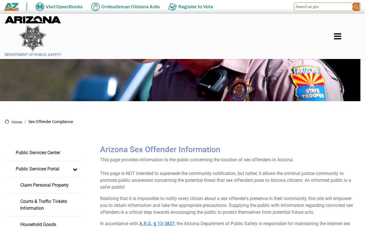 Casa Grande resident records Arizona public safety registry information
