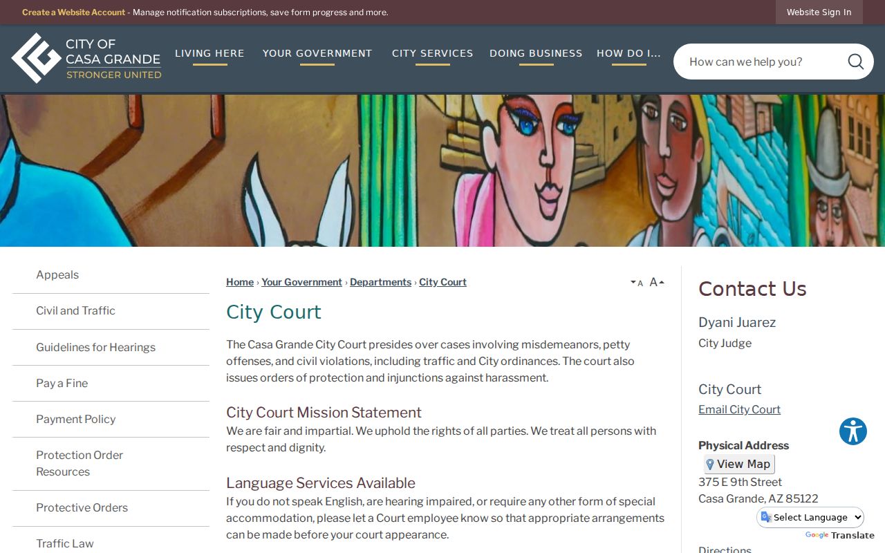 Casa Grande neighbors City Court public record limits