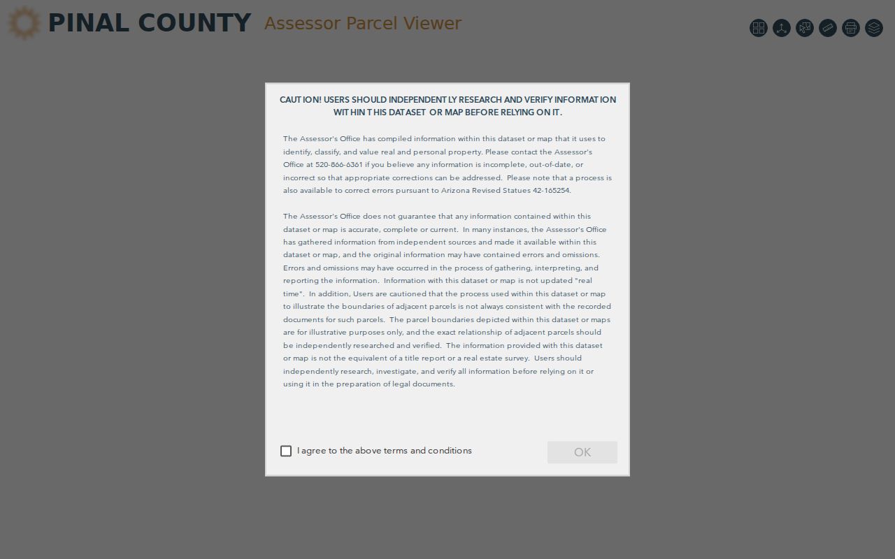 Casa Grande street directory parcel viewer for adjacent properties